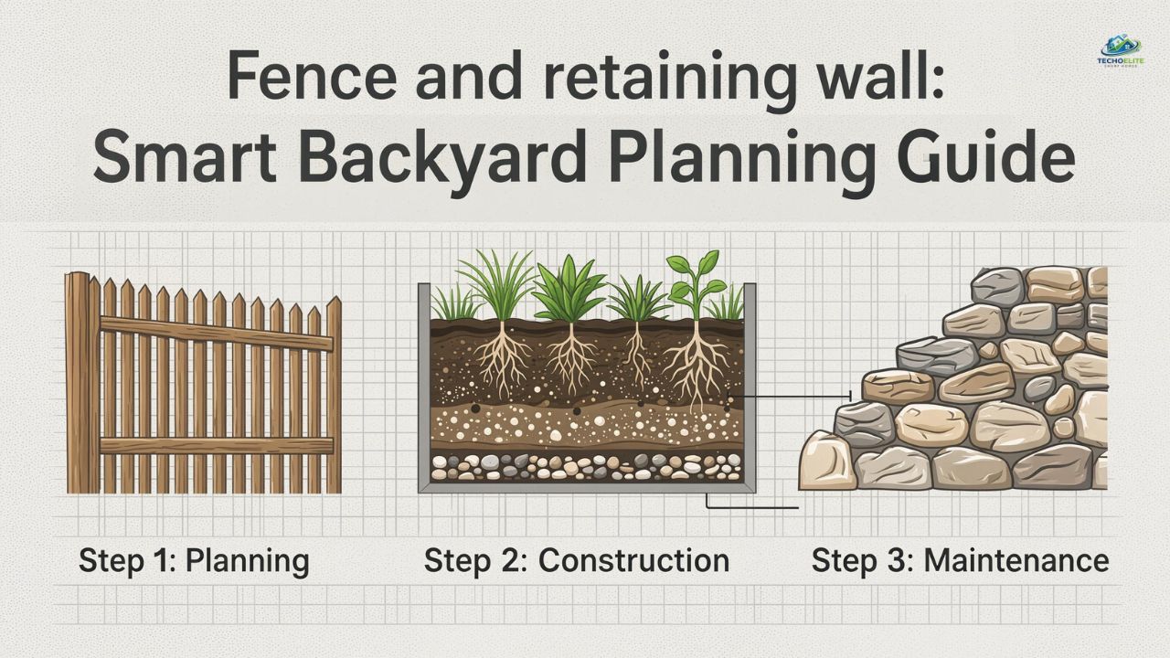 Fence and retaining wall: Smart Backyard Planning Guide